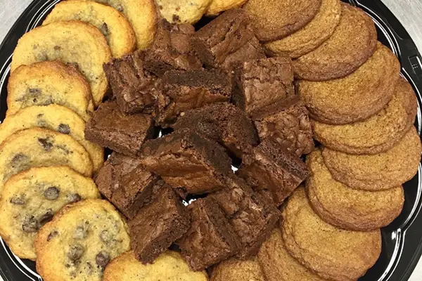 The Dessert Tray—with cookies and brownies—is the perfect addition to all orders found on our Annapolis Breakfast and Lunch Catering menu