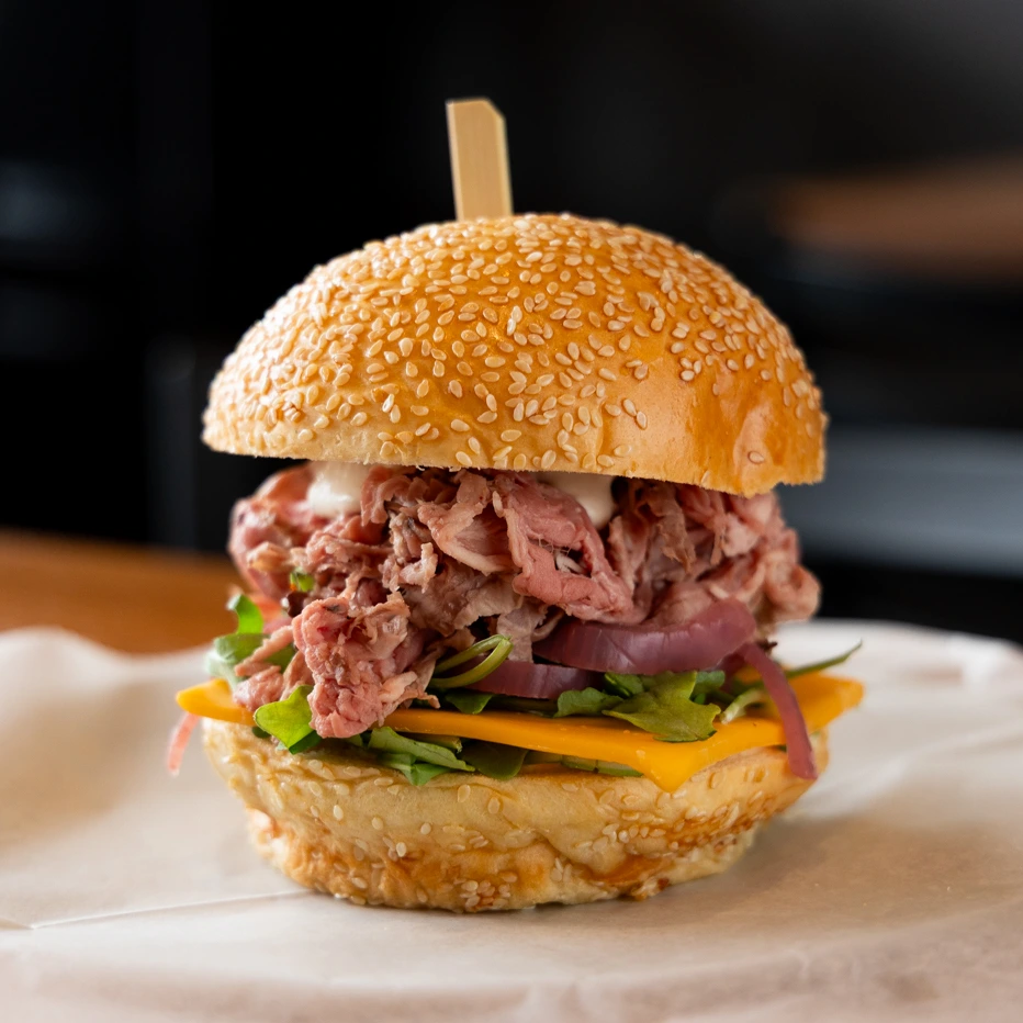 Stonehorse roast beef sandwich is on of Eastport Kitchen's top selling items. Visit today and experience why we are the Best Breakfast and Lunch in Annapolis.