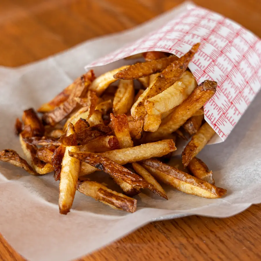 The best and freshest hand-cut fries are hot and well seasoned. One of our favorite offerings on our scratch-made menu.